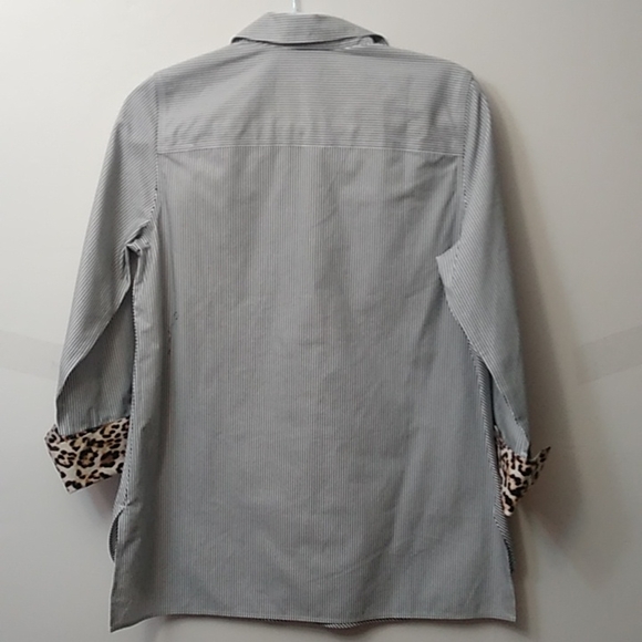 Chico's Striped & Animal-Print Pullover Tunic, Size 0 - Picture 2 of 9